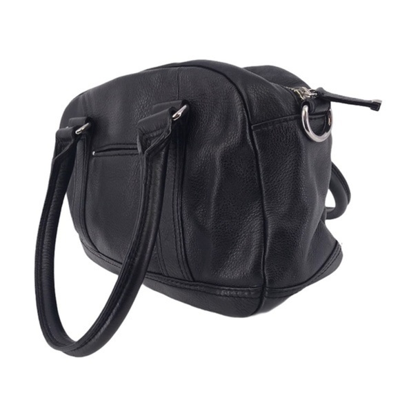 Calvin Klein Black Soft Pebbled Leather Satchel with detachable shoulder strap - Picture 3 of 13